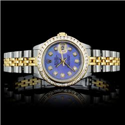Rolex YG/SS DateJust 1.00ct Diamond Ladies Watch