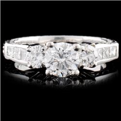 Platinum 1.68ctw Diamond Ring