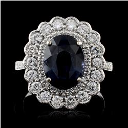 18K White Gold 3.52ct Spinel & 0.78ct Diamond Ring