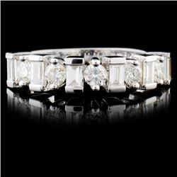 18K White Gold 0.86ctw Diamond Ring