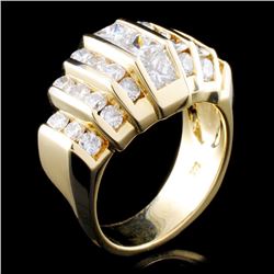 14K Yellow Gold 2.60ctw Diamond Ring