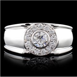 14K White Gold 0.68ctw Diamond Ring