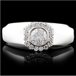 14K White Gold 0.86ctw Diamond Ring