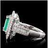 Image 3 : 18K White Gold 1.69ct Emerald & 1.35ctw Diamond Ri