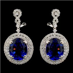 18K White Gold 15.96ct Tanzanite & 2.46ct Diamond