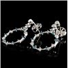 Image 2 : 18K White Gold 1.10ctw Diamond Earrings