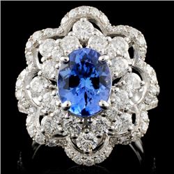 18K White Gold 1.77ct Tanzanite & 1.91ct Diamond R