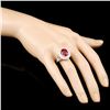 Image 3 : 14K Gold 5.57ct Ruby & 1.49ctw Diamond Ring