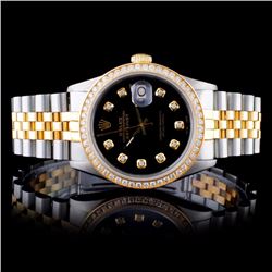 Rolex YG/SS DateJust 1.50CT Diamond Wristwatch