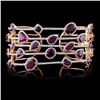 Image 1 : 18K Rose Gold 11.24ct Ruby & 3.42ct Diamond Bangle