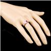 Image 3 : 18K Gold 1.11ctw Ruby & 0.04ctw Diamond Ring