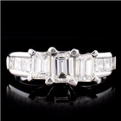 14K White Gold 1.91ctw Diamond Ring