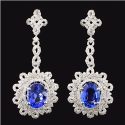 18K White Gold 4.62ct Tanzanite & 1.65ct Diamond E