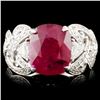 Image 1 : 18K Gold 5.14ct Ruby & 1.29ctw Diamond Ring