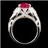 Image 3 : 18K Gold 5.14ct Ruby & 1.29ctw Diamond Ring