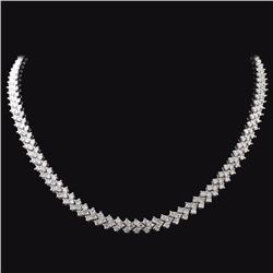 18K White Gold 6.00ctw Diamond Necklace