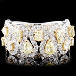 18K Gold 1.48ctw Fancy Diamond Ring