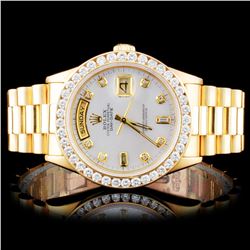 Rolex 18K YG Presidential 2.00ct Diamond Wristwatc