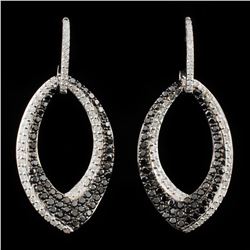 14K Gold 1.54ctw Fancy Color Diamond Earrings