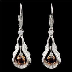 18K Gold 0.95ctw Diamond Earrings