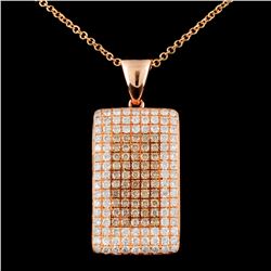 14K Gold 1.00ctw Fancy Diamond Pendant