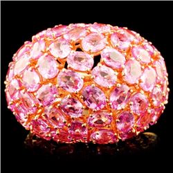 18K Rose Gold 14.18ct Sapphire & 0.71ctw Diamond R