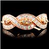 Image 1 : 14K Gold 0.76ctw Fancy Color Diamond Ring