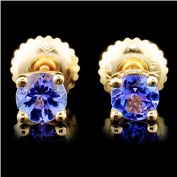 14K Gold 0.70ctw Tanzanite Earrings