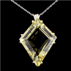 14K Gold 15.0ct Citrine Pendant