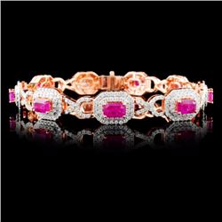 18K Gold 4.56ct Ruby & 3.28ct Diamond Bracelet