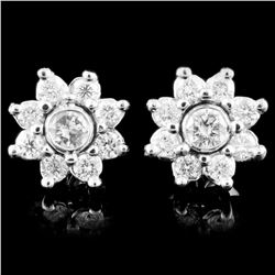 14K Gold 1.24ctw Diamond Earrings