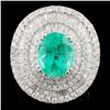 Image 1 : 18K Gold 4.58ct Emerald & 3.22ctw Diamond Ring
