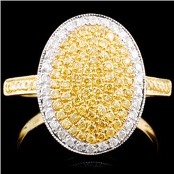 18K Gold 0.55ctw Fancy Color Diamond Ring