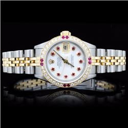 Rolex YG/SS DateJust 1.00ct Diamond Ladies Watch