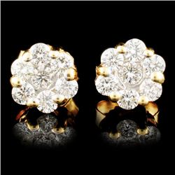 18K Gold 0.47ctw Diamond Earrings