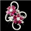 Image 1 : 18K Gold 3.53ctw Ruby & 0.68ctw Diamond Ring