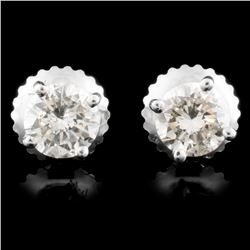 14K Gold 0.70ctw Diamond Earrings