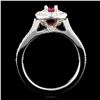 Image 3 : 14K Gold 0.76ct Ruby & 0.62ctw Diamond Ring