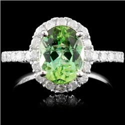 14K Gold 2.00ct Tourmaline & 0.71ctw Diamond Ring