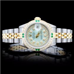 Rolex YG/SS DateJust 1.00ct Diamond Ladies Watch