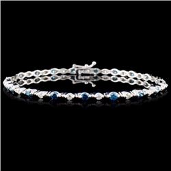 18K White Gold 1.98ctw Fancy Color Diamond Bracele