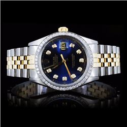 Rolex YG/SS DateJust Men's 1.50ct Diamond Watch