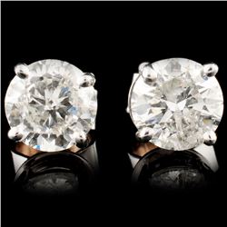 14K Gold 1.87ctw Diamond Earrings