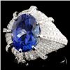 Image 2 : 18K Gold 5.91ct Tanzanite & 1.96ctw Diamond Ring