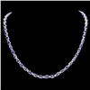 Image 1 : `14k W Gold 23ct Tanzanite 1.25ct Diamond Necklace
