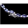 Image 2 : `14k W Gold 23ct Tanzanite 1.25ct Diamond Necklace