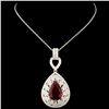 Image 1 : 18K Gold 3.90ct Ruby & 1.69ctw Diamond Pendant
