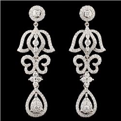 14K Gold 1.77ctw Diamond Earrings