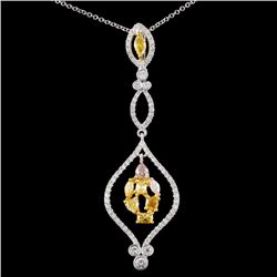 18K Gold 1.26ctw Fancy Diamond Pendant