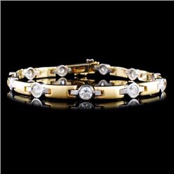 14K TT Gold 2.82ctw Diamond Bracelet